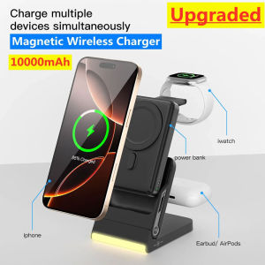 5 In 1 Power Bank 10000mAh Magnetic Wireless Charger PowerBank Fast Charging External Battery For iPhone 12-16 iWatch Airpods