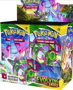 Bandai | Pokemon TCG Evolving Skies Fusion Strike Booster Pack English Version Collectible Game Cards Mystery Blind Box Gift for Fans