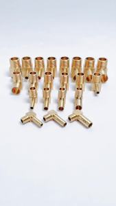 Co Đuôi Chuột Co Ren Ngoài 9.6 13 17 21 Đuôi Chuột Nối Ống Mềm 6 8 10 12 14 16 18 20mm - Đồng Thau