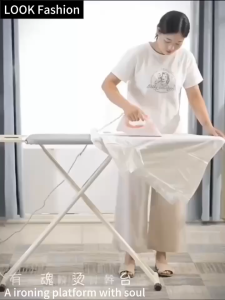 【Daily Suki Store】31/32/35 Inches Heavy Duty Ironing Board withMetal Stand Adjustable Foldable Standing For EasyStorage Durable & Stable(Pattern random)