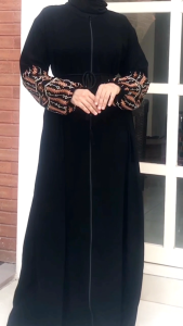 [FREE BELT] GAMIS HITAM ORI JETBLACK ZIPPER YOORA BY SABELLA ABAYA