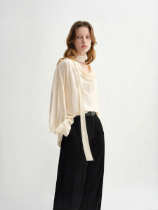DUSHU | Elegant Flowy Blouse Tencel For Autumn