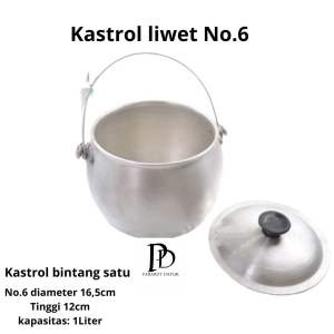 Kastrol Liwet Panci Almunium Cor Bintang Satu No.6.7.8.9.10.12 Kualitas Terbaik Kuat Tahan Lama