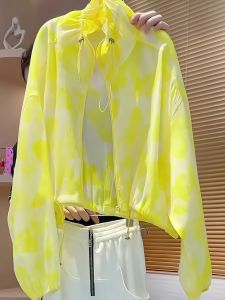 Fashionable Sun Protection Shirt Elegant Beautiful Spring Summer 2025 New Womens Wear Stylish Top Trendy Korean Style Long Sleeve