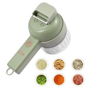 Vegetable Chopper 4 in 1 Handheld Electric Food Chopper Set Wireless Vegetable Cutter Set with USB Powered for Garlic Chili Onion Celery Ginger Meat