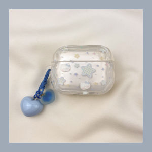 Cute Cartoon Blue Star Cat Airpods4 Protective Case Wireless Bluetooth Apple pro Earphone Shell Soft TPU Second Generation