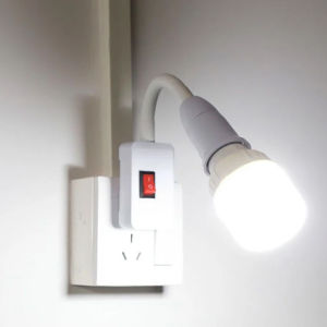 Adjustable E27 LED Bulb Socket Lamp Holder Rotating Base Flexible Bend US UK EU Plug Converter Adapter 220V 240V Bedroom Decor