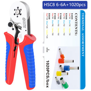 Mini Crimping Pliers Set for Tubular Terminals HSC8 6-6 F Anti Slip Handle Wire Ferrule Terminal Pliers Household Manual Tools