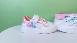 Giày Thể Thao Cho Bé Gái sz 26-37Giày Bata Bé Gái Da Mềm Giày Công Chúa Elsa Hoa Tuyết Quai Dán [ giaydeptreemkieusashop ]