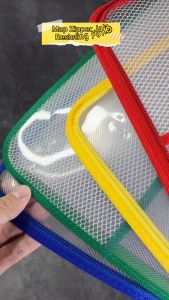 Map Plastik Jala Resleting Zipper Bag Murah Kualitas Premium X-One Ukuran Folio atk