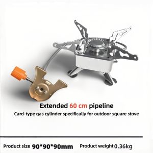 Outdoor Windproof mini Cartridge Stove Portable Cartridge Stove Picnic Stove Folding Lotus-Shaped Small Stove for Hiking