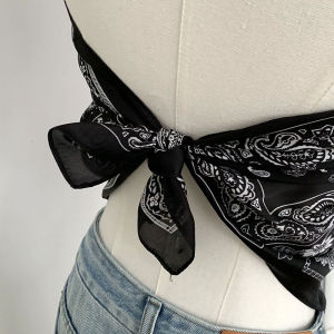 Versatile Square Scarf Neck Hanging Bead Necklace Colorful Walnut Flower All-Match Tube Top Ultra-Thin Knitted Summer 2025