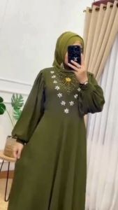 Sakura Dress Ceruty Apk Payet Gamis Wanita Simple Dan Elegan Dress Kondangan Dewasa Mewah Viral