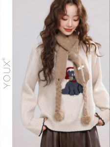 YOUXIANG | Áo Len Dệt Kim Dành Cho Phụ Nữ