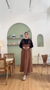 SHENNA DRESS OVERLL GAMIS REMAJA MODERN KEKINIAN GAMIS LEBARAN TERVIRAL 2023 BY ALHASAN LEBEL