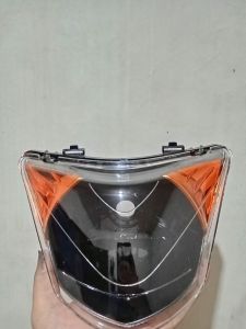 HeadLamp Reflektor Plus Mika Kaca Lampu Depan Jupiter MX old Coustom Hitam Oranye Fulset Kualitas Terbaik