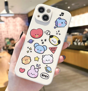 Cute Cartoon Bambino Group Phone Case Silicone Protective Cover Full Protection Transparent for 15ProMax 14Plus 13 12Mini 11 7/8