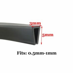 1M Rubber Edge Strip U Channel Seal Strip for Metal Sharp Edge Protector Glass Table Edging Door Edge Guard Seal Strip