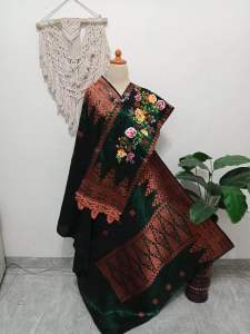 Songket silungkang selendang basulam ijo botol tembaga