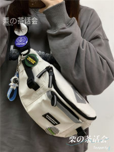 กระเป๋าคาดเอวแบบสะพายข้างลำลองสำหรับผู้ชายและผู้หญิง สไตล์สตรีท กระเป๋าสะพายข้างแบบมีซิป ขนาดเล็ก วัสดุไนลอน ใหม่ กระเป๋าถือแบบพับได้