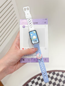 Huawei Band Compatible Silicone Sport Bracelet Creative Smartwatch Strap Breathable Mesh Hole Design for Women Fashionable New Model