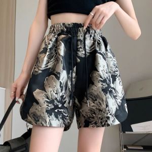 Quần Short Hoa Mùa Hè Mỏng Co Giãn Chữ a Rộng Rãi Cho Nữ Quần Ống Rộng Ống Đứng Phong Cách Hàn Quốc Thường Ngày