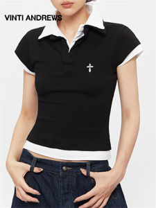 Layered Short Sleeve Sporty Slim Fit Womens T-Shirt