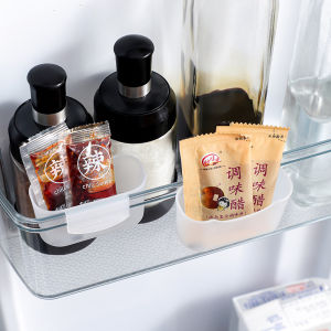 Digeo Hanging Storage Box Refrigerator Multi Function Hanging Translucent Seasoning Bag Storage Box 2Pcs