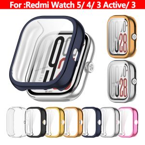TPU Silicone Case for Redmi Watch 5 4 3 Smart Watch Protective Cover All-around Bumper for Redmi Watch 3 Active Case Accessories