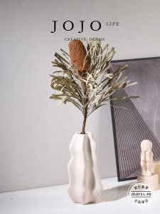 Modern Minimalist Ceramic Flower Vase Nordic Style Kitchen Decorative Accessories Small Flower Pot Home Decoration