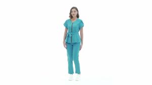 Niaahinn Doctor Scrub Uniform Medical Nurse Accessories Hospital Surgery Set Uniforms Short Sleeved Nursing Tops Pants Wholesale