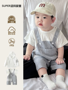 ฤดูร้อน บาง สไตล์สปอร์ต ลำลอง เด็กทารก ชุดรอมเปอร์ ระบายอากาศได้ดี ผ้าฝ้าย Lycra Blend เด็กทารก เสื้อผ้าเหมาะสําหรับการคลานและใช้กลางแจ้ง