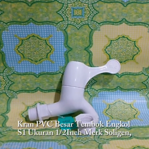 Kran PVC Besar Tembok Engkol 1/2 Inc Soligen S1 Perkotak Isi 12 Pcs