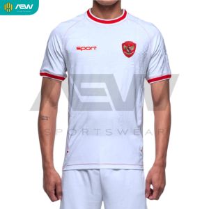 Setelan Baju Sepak Bola Jersey Timnas Indonesia Away Terbaru 2024 Putih