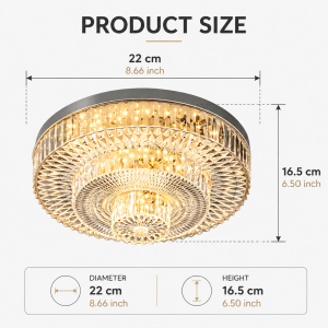 Modern Ultrathin Square/Round LED Ceiling Lamp 48W 36W 24W Crystal Light Home Lustre Fixture for Balcony Kitchen Bedroom