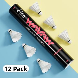 WAVAW | Durable Stable Feather Badminton Shuttlecocks