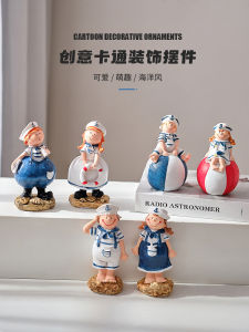 Đồ Trang Trí Bàn Đế Bằng Nhựa Phong Cách Địa Trung Hải Cặp Đôi Thủy Thủ Trang Trí Nhà Cửa Đồ Trang Trí Bàn Ăn Đồ Trang Trí Nhà Cửa