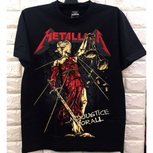 Rock Band Metallica Black Shirt AND JUSTICE FOR ALL SHIRT For Man Woman Tshirt t shirt for men Clothes Oversize T-Shirt 55-110kg Women Dress Men Tops Cotton Clothing New Design Trend Cod Fashion for mens