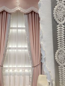 Rèm Cửa Viền Ren Ngọc Trai Trắng Viền Đứng Trang Trí Cửa Sổ Trượt Viền Rộng Khâu Nhiều Màu Sắc Phụ Kiện