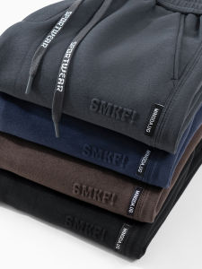 TUCANO Mens Fleece Lined Cuffed Drawstring Sports Casual Pants Loose Fit Youthful Trend Spring Autumn Winter Fashionable