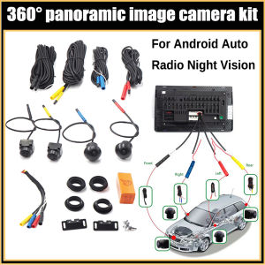 360 kamera kereta Panoramic Surround View 1080P AHD kanan + kiri + depan + sistem kamera pandangan belakang untuk Android Auto Radio Night Vision 360 Camera For Car - Lazada
