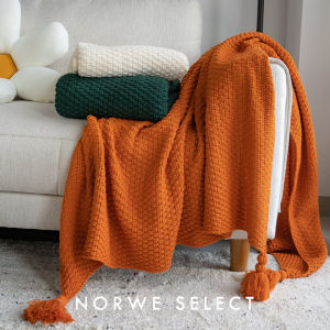 Nordic Style Sofa Blanket Office Nap Blanket Air Conditioner Cover Simple Home Decor Bed Tail Blanket Knitted Fabric Living Room All Seasons