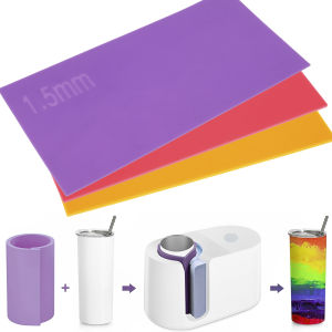 3pcs Sublimation Tumblers Wraps Silicone Mug Tumbler Wraps in 3 Thickness Mug Press Machine Tumblers Blanks Sublimation