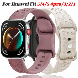 For Huawei Watch Fit 5 5Pro Sport Silicone Engraved Smartwatch Accessories Replacement Correa for Huawei Watch Fit 4 3 2 1