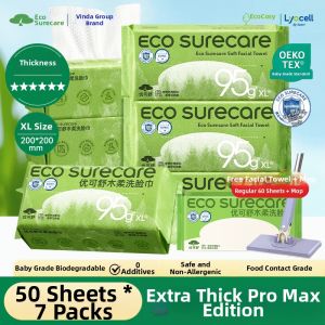 ECO SURECARE | Extra Thick Large Disposable Facial Wipes