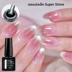 พบกับข้าม 7ml Super Glitter Cat Magnetic เล็บเจลเงินสะท้อนแสงตกแต่งเล็บเจลเคลือบเงาสําหรับการออกแบบเล็บ