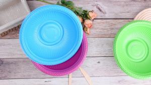 Lallisa 15 Pcs Plastic Bowls 47 oz Multicolor Serving Bowls Round Neon Salad Chip Bowls Container Soup Candy Snack Bowls Food Dishes for Christmas Wedding Birthday Party Picnic Supplies