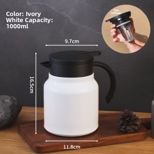 Tea Infuser Insulated Pot Stainless Steel Small Capacity
