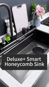 FROCILL Dragon Scale Kitchen Sink 304 honeycomb sink Whale Waterfall Piano keys Multifunction Worksta Sinki Dapur