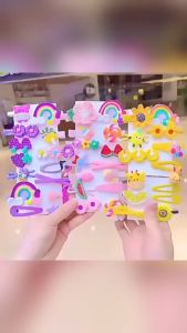 Set 14 Kẹp Tóc Nhiều Hình Dễ Thương Cho Bé Gái